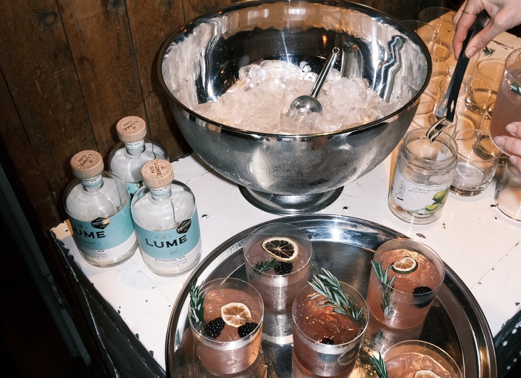 Lume Gin served at an event